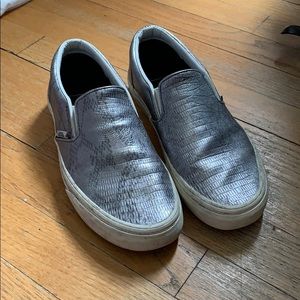 Women’s Metallic Slip On Vans